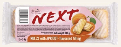 Next rolls abricot - Grossiste Biscuit Hauts-de-France
