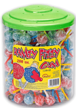 Sucettes gum cola cerise - Grossiste Confiserie Hauts-de-France