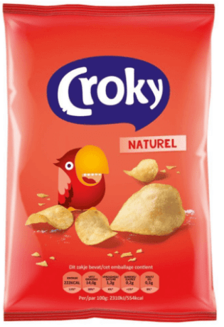 Chips Croky nature 200g - Grossiste Snack Hauts-de-France