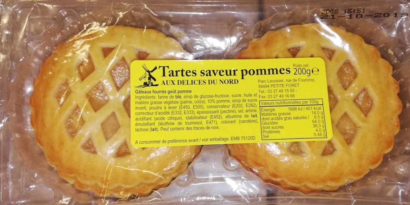 Tartes aux pommes - Grossiste Biscuit Hauts-de-France