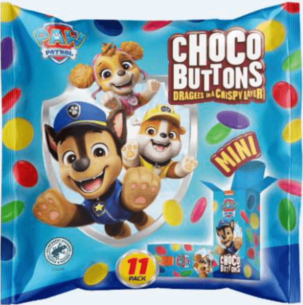 Paw Patrol choco buttons - Grossiste Chocolat Hauts-de-France