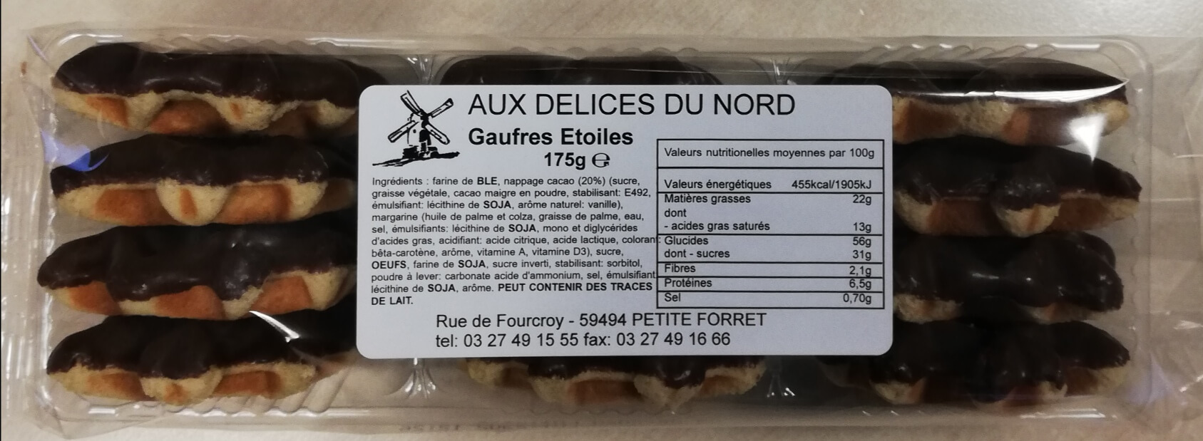 Gaufres étoiles - Grossiste Biscuit Hauts-de-France