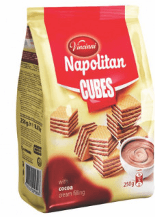 Napolitan cube chocolat - Grossiste Biscuit Hauts-de-France